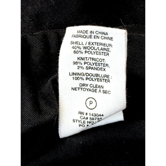 Avec Les Filles Womens Plaid Tweed Bomber Jacket XS Wool Blend Blue/Gray NWT - Picture 6 of 8